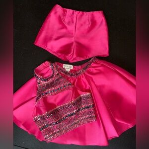 Rachel Allan Pink Performance Dress with Sequins